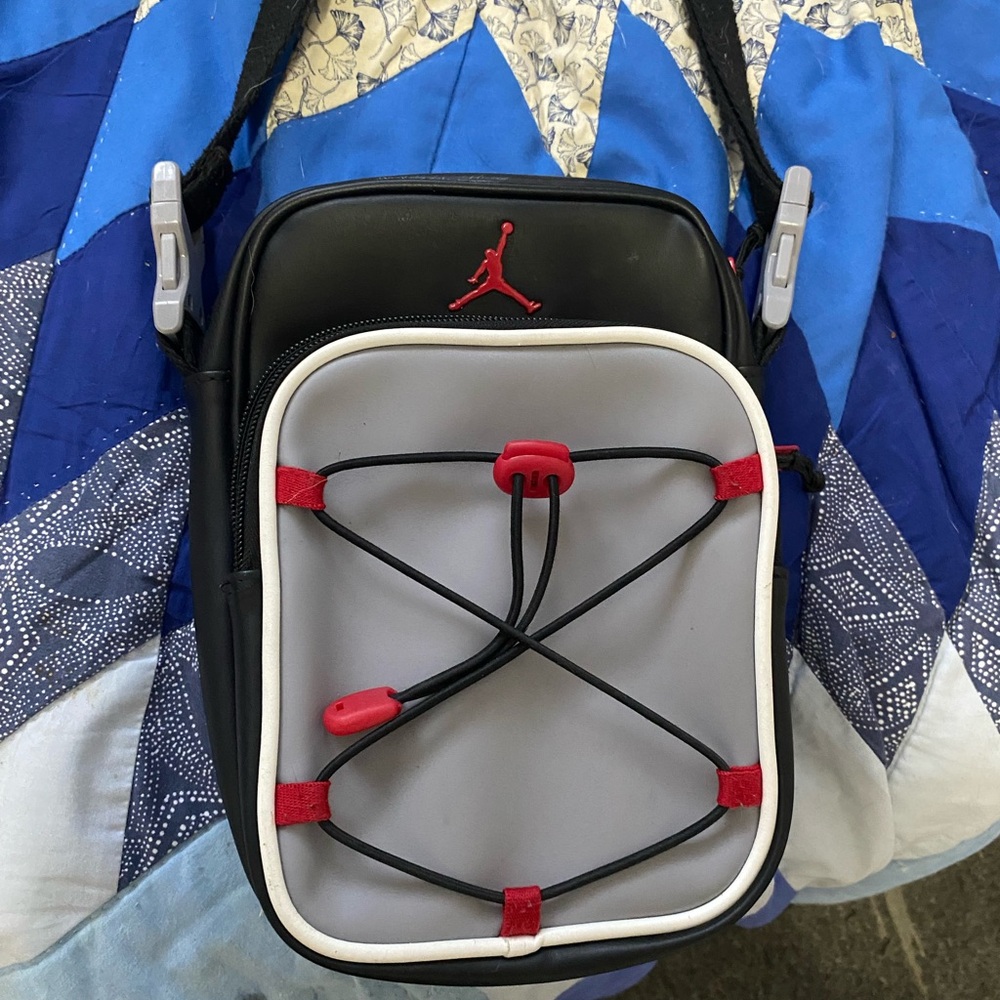 Jordan Black and Gray Crossbody Bag